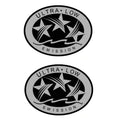 2X Outboard Graphic Sticker for Mercury (CA DOT, Silver)