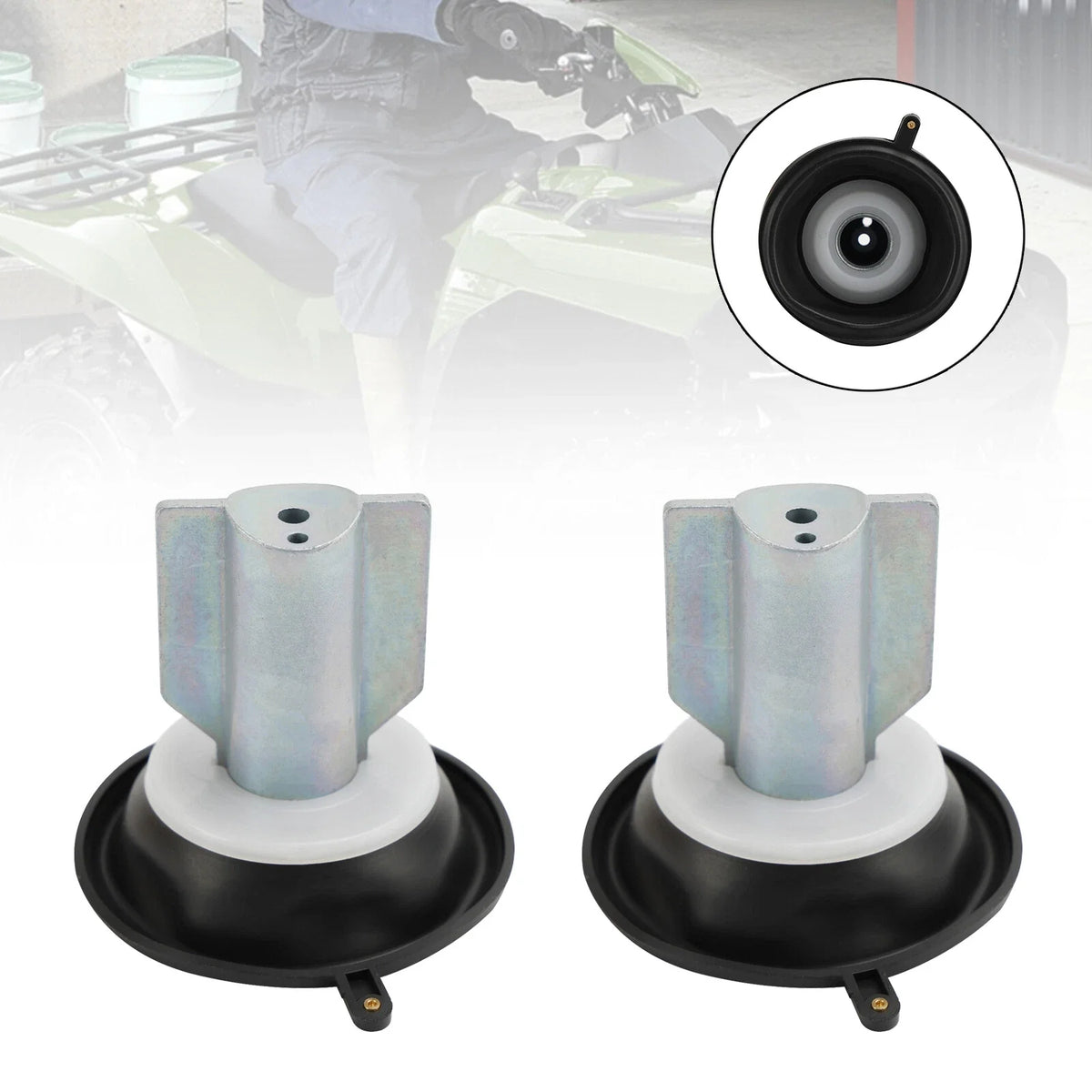2X Carburetor Plunger Diaphragm for Kawasaki Prairie 700 (2002–2006)