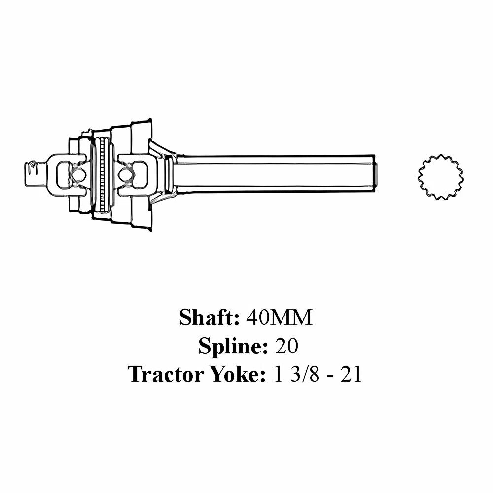 DC30005N Universal Joint with Shaft Fits John Deere Fits JD 1470 1460 1360 1350 13