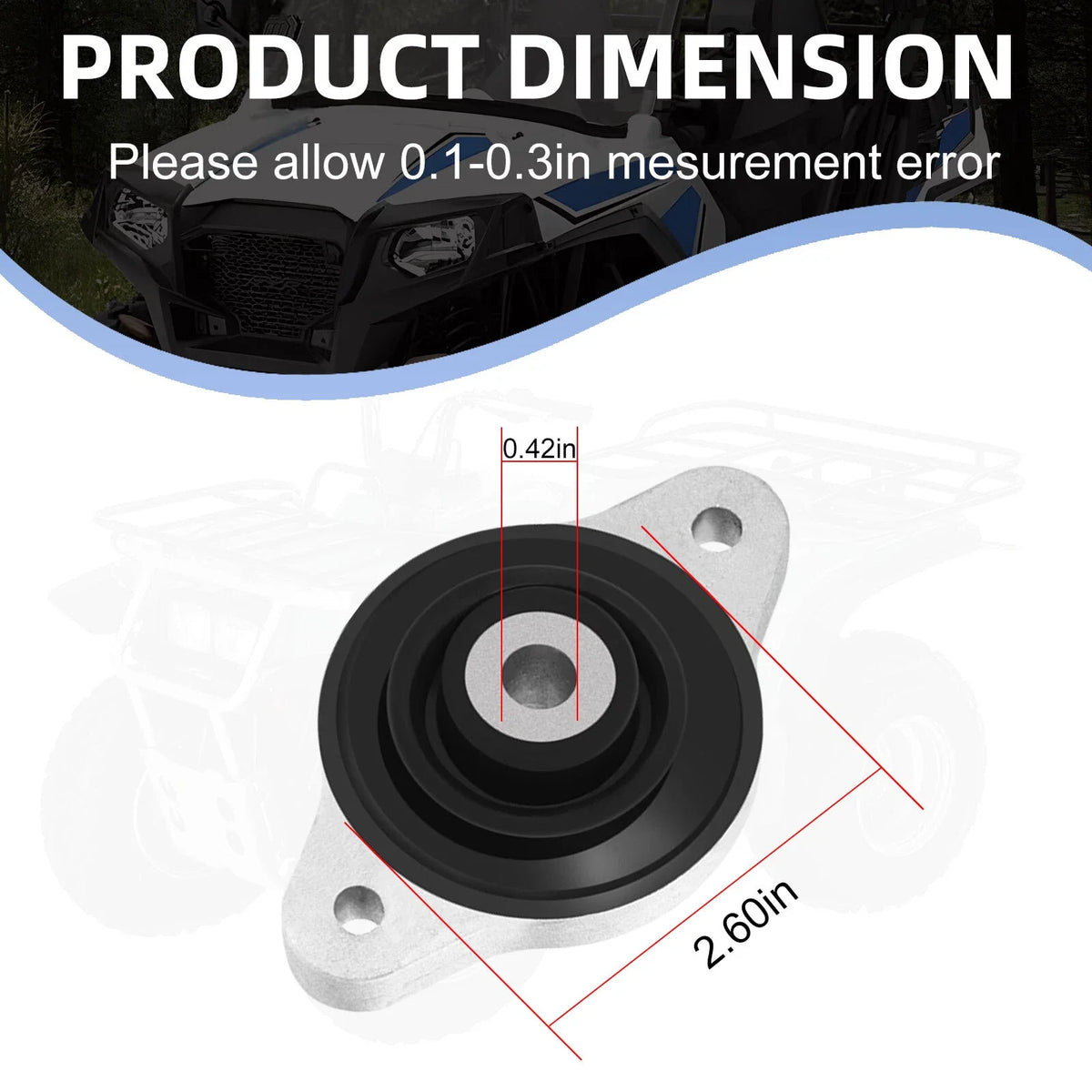 3 Rear Differential Mount Transmission Bracket for Polaris RZR 800/4/S (2010–2014)