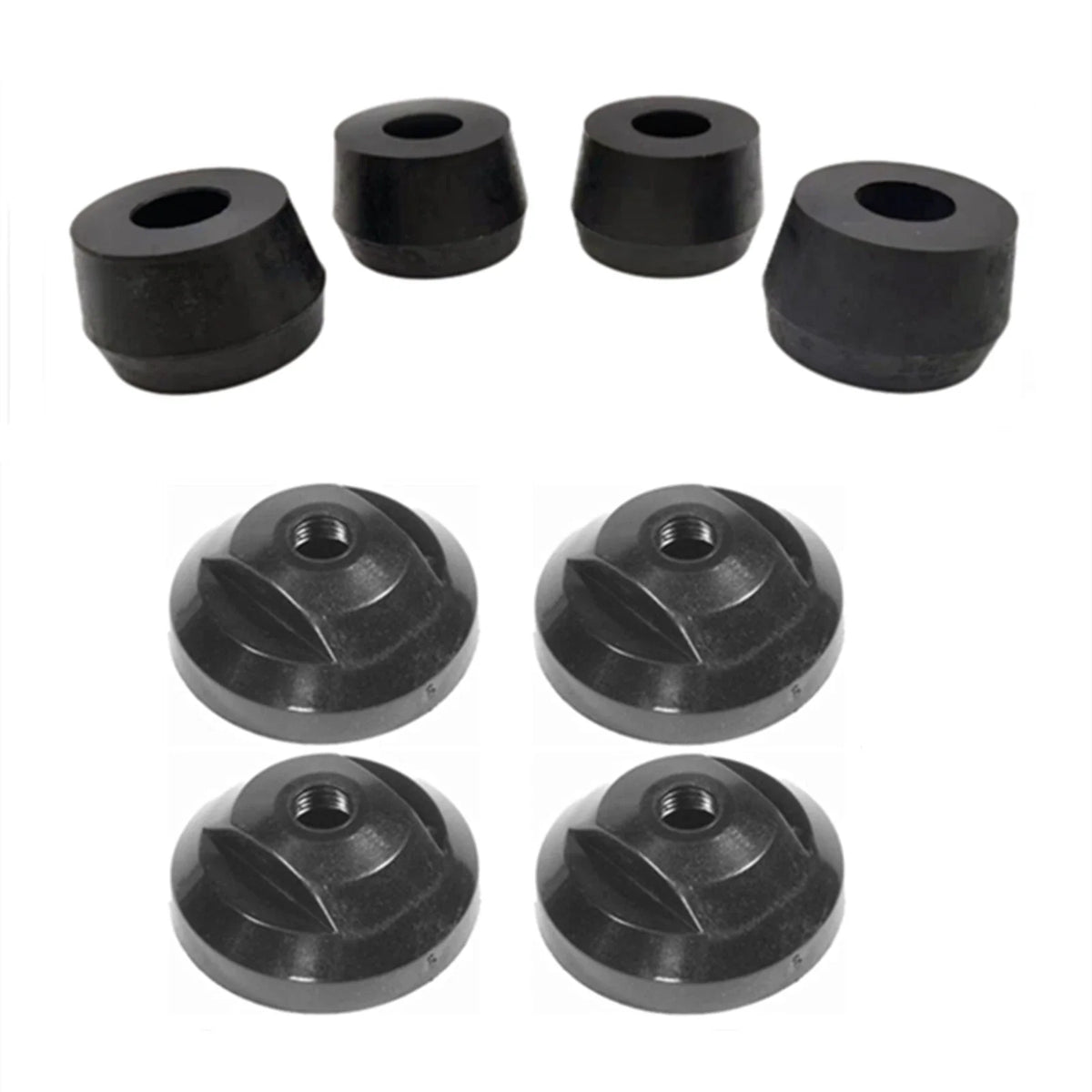 Set of 4 Bushings 23-99291T & End Caps 19-14842 for Mercruiser R/MR/Alpha One