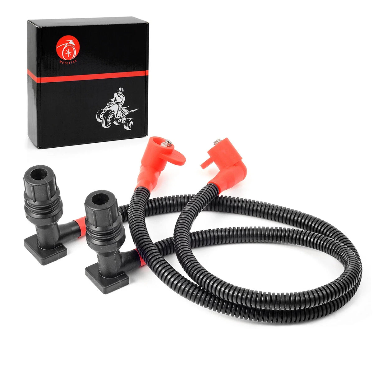 2Pc Ignition Coil Spark Plug Wire for Polaris Ranger Crew 800 RZR 4 S 800 (2011–2017)