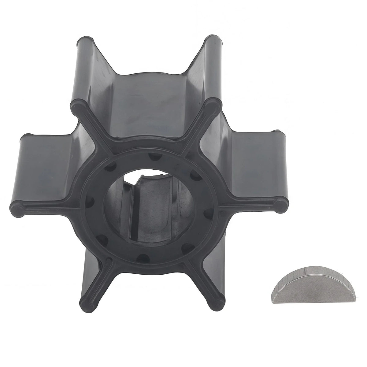 Water Pump Impeller & Key for Yamaha Outboard 9.9 15 HP (682-44352-00)