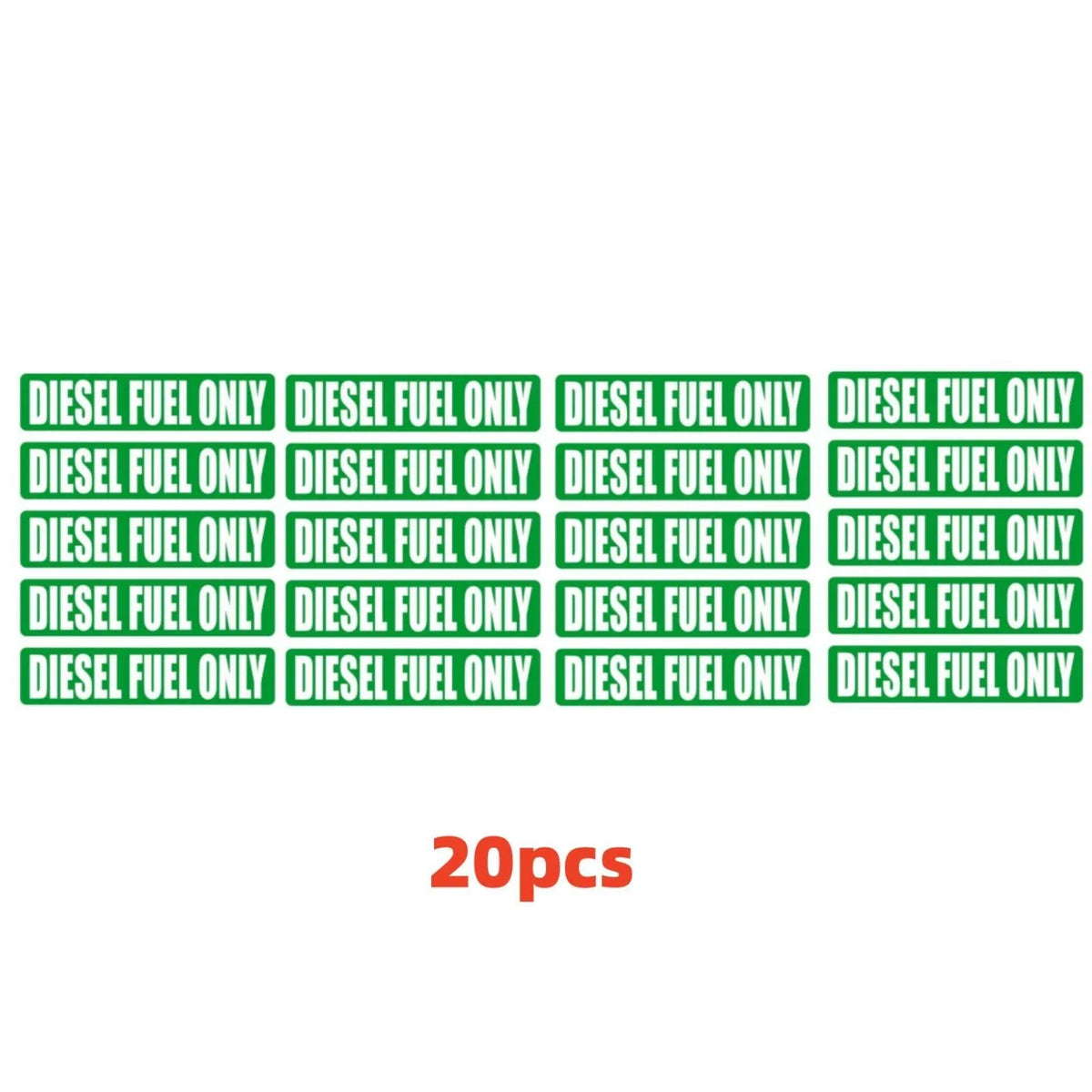 20pk Diesel Fuel Only Vinyl Decals for Fuel Door Markers