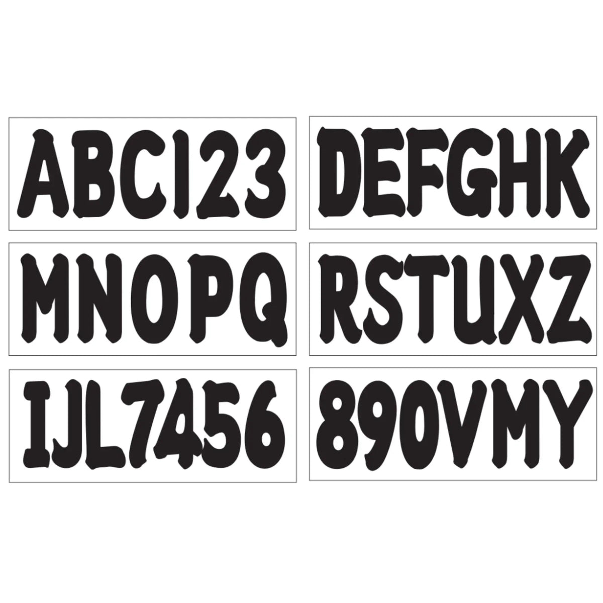 Boat Registration Number Decal Sticker