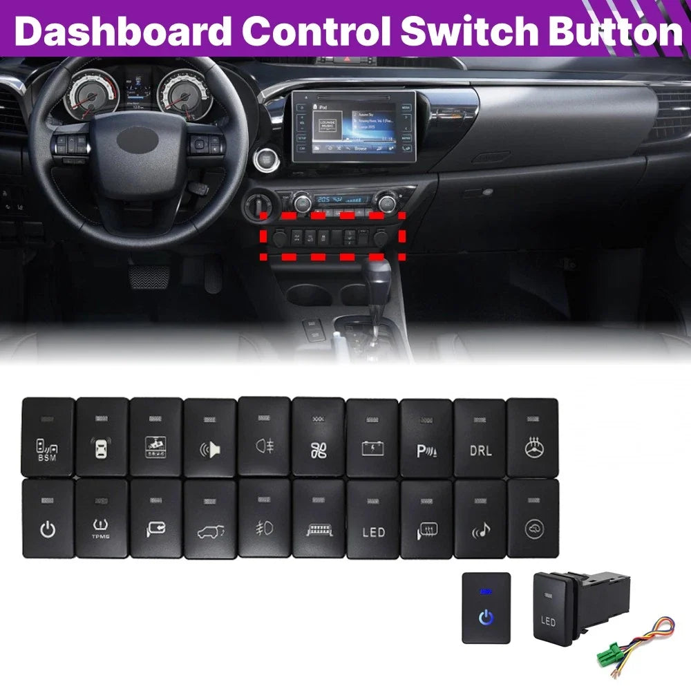 Dashboard Switch Button for Mitsubishi Mirage LA (2012–2023) & Toyota RAV4 (2006–2019)