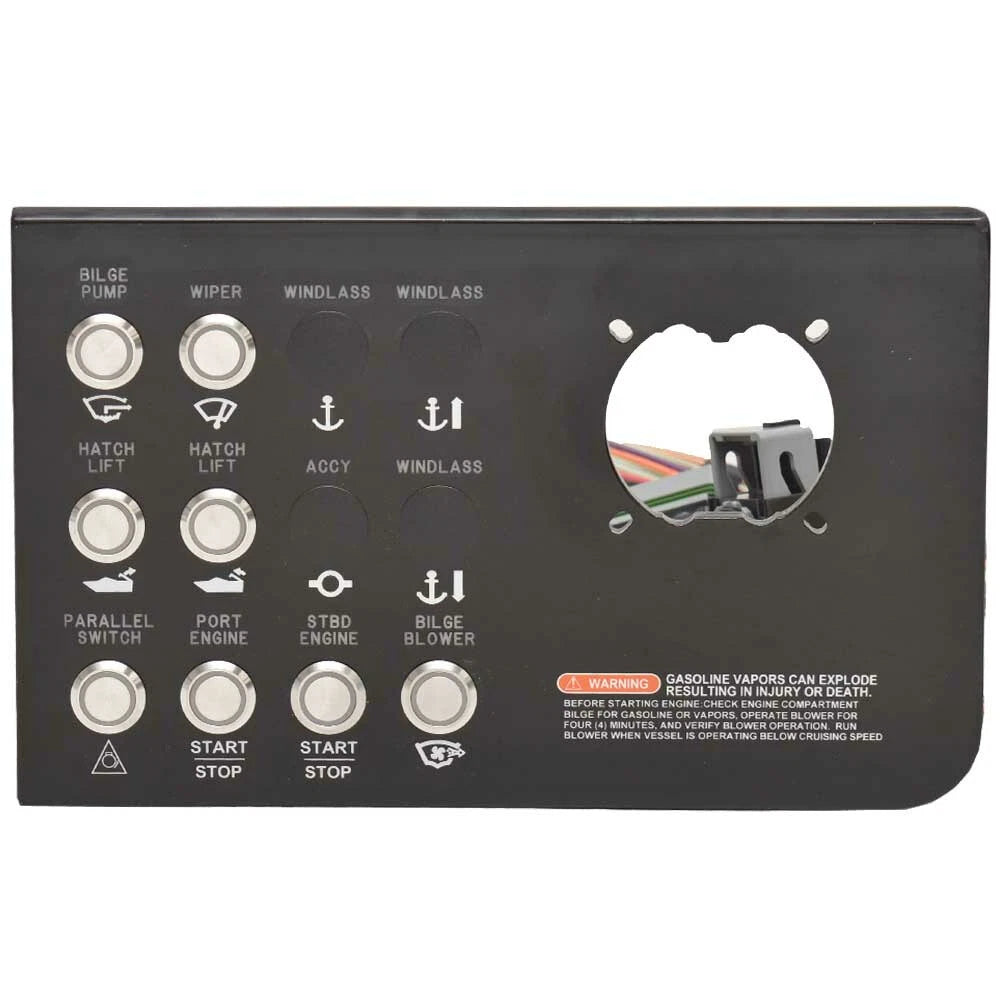 Sea Ray Boat Dash Switch Panel 2297136 - Sundancer 320 Dual Engine Acrylic (STBD