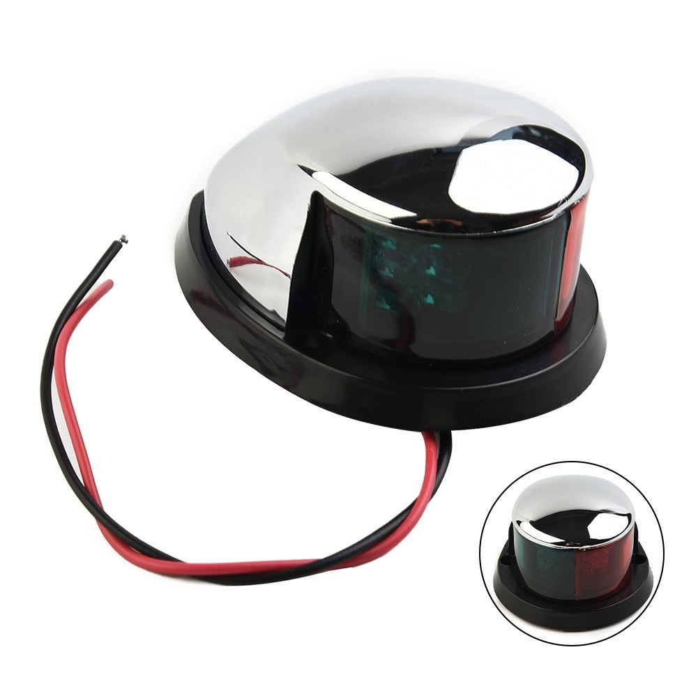 Bow LED Navigation Sailing Light Marine Boat Plastic Red Green with Chrome Housing