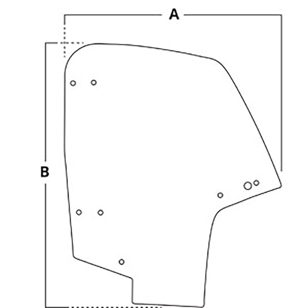 John Deere AM137459 Left Hand Windowpane Fits Gator XUV 625i 825i 825M