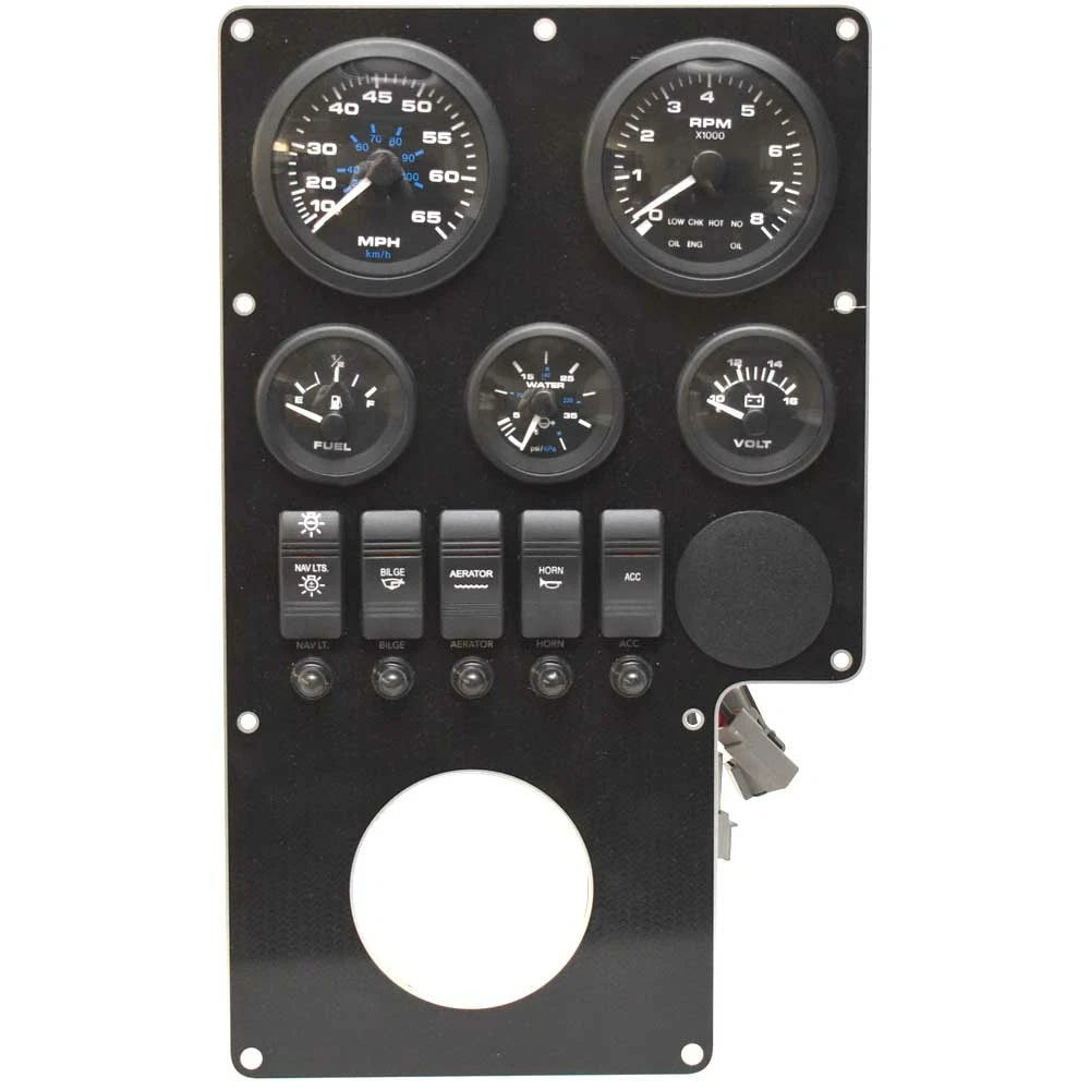 Excel Boat Gauge Dash Panel - Storm CAT 210 Aluminum