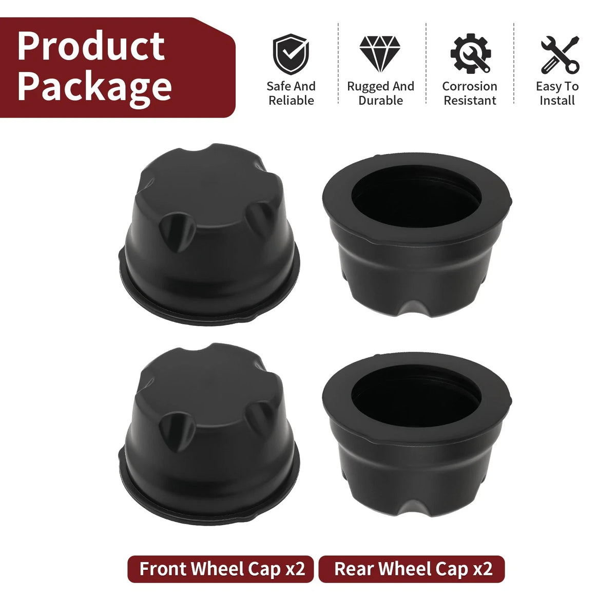 Set of 4 Wheel Caps 54725-09F01 for Suzuki Ozark 250 KingQuad 400 500 700 750