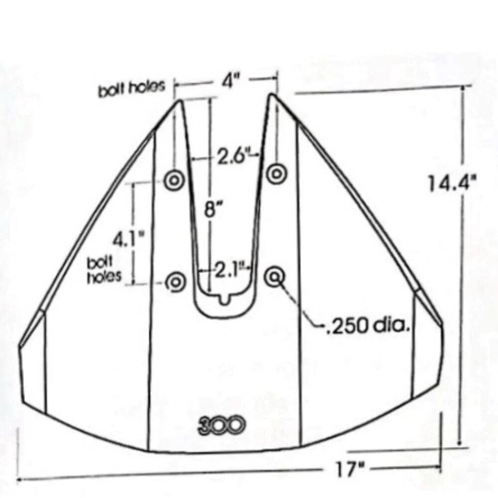 Sport SE300 Black Hydrofoil for Outboard/Sterndrive Boats (40-350HP)