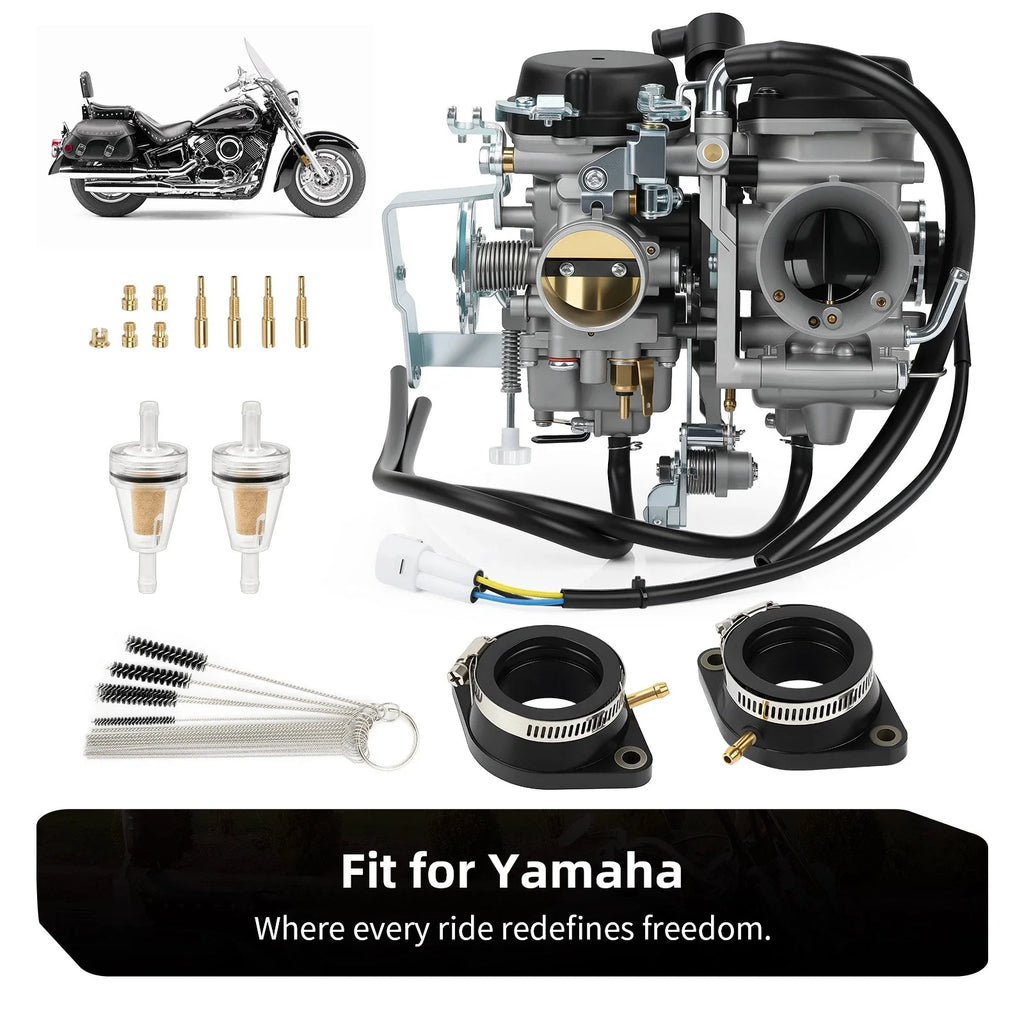 Carburetor with Intake Manifold for Yamaha V Star 1100 (1999–2009)