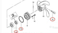 Lower Unit Oil Seal & O-ring for Tohatsu Outboard (309601110, 345650150)