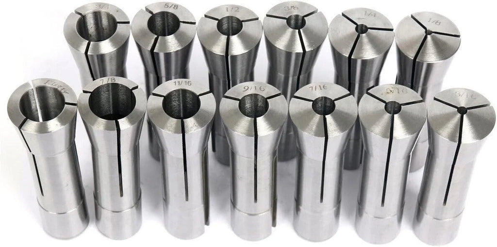 13pcs R8 Round Collet Drawbar Thread 7/16"-20" for CNC Machines