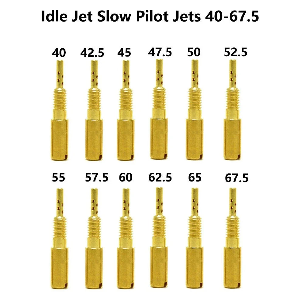 12pcs Idle Jet Slow Pilot Jets 40-67.5 for Mikuni TM VM28/486 HSR42/45/48