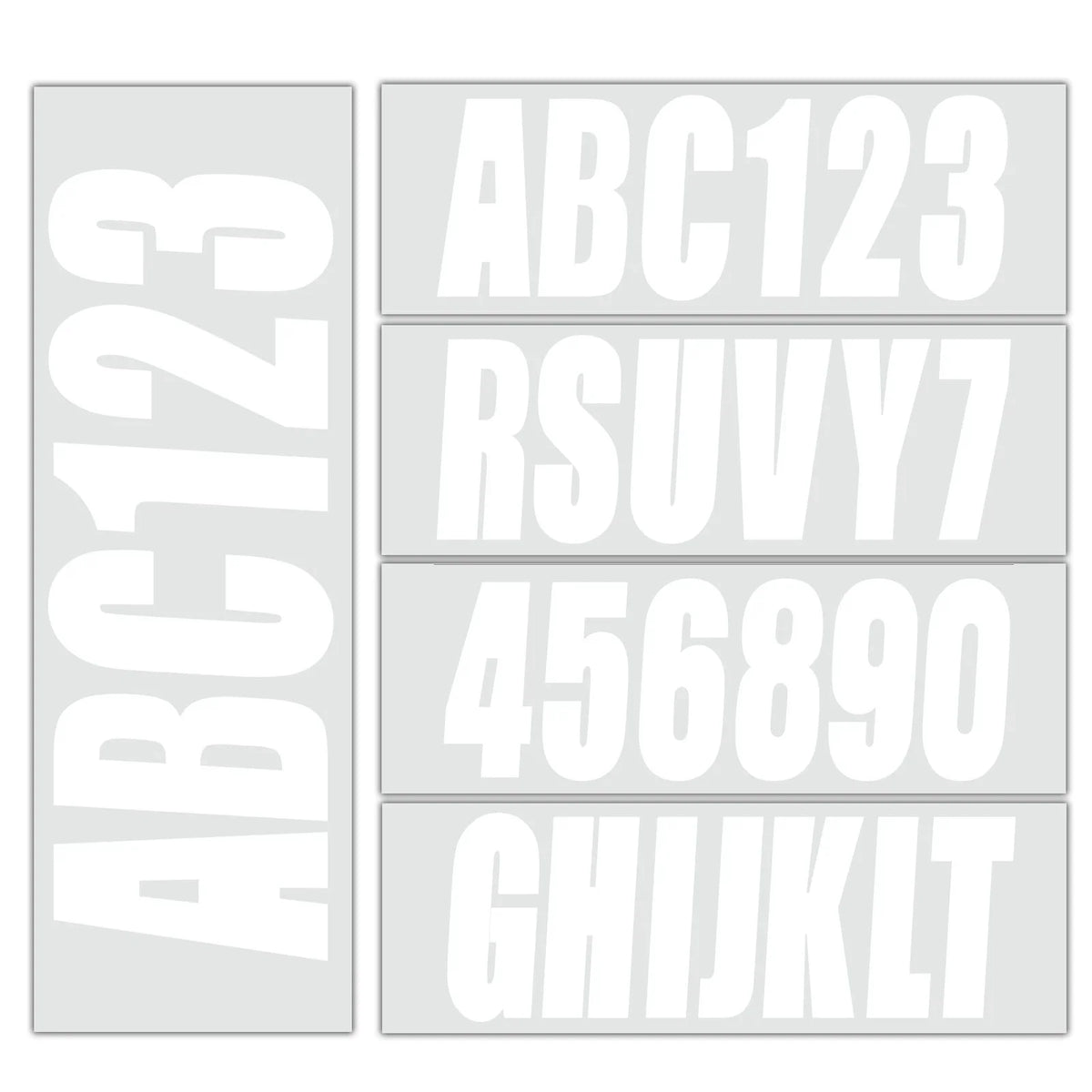 Sticker Decals A-Z Letters & 0-9 Numbers for Marine Boat (3")