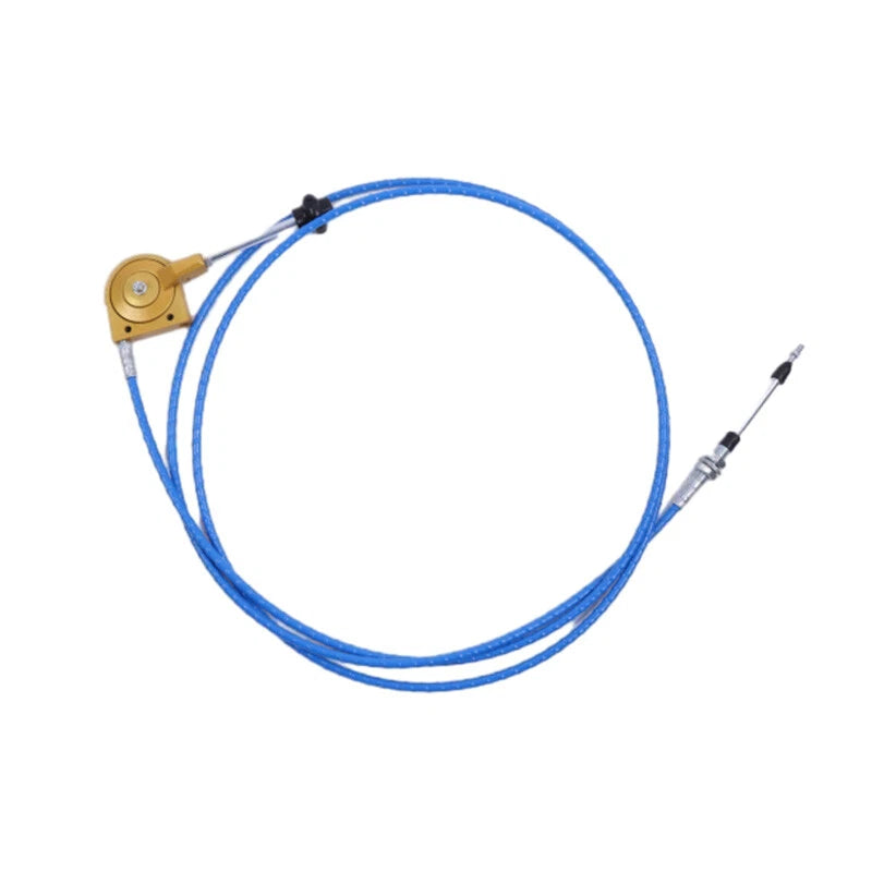 Throttle Cable 6M 236" with Control Handle for Case Hitachi Komatsu John Deere