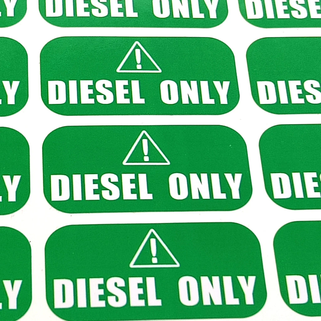 Set of 24 Diesel Only Vinyl Stickers for Trucks