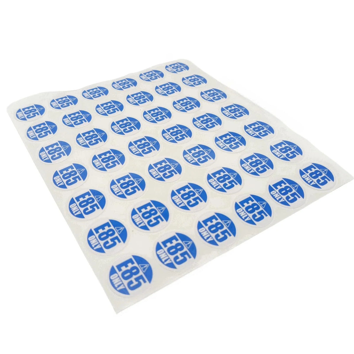 Set of 42 E85 Fuel Only Warning Stickers 1" Round for Flex-Fuel Vehicles