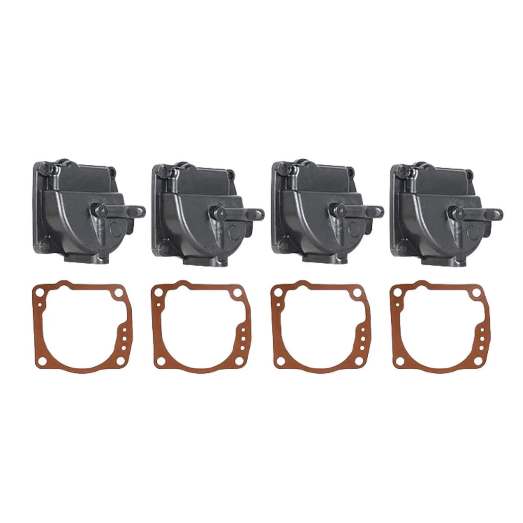 Set of 4 Carburetor Float Bowl Chambers for Johnson Evinrude (343870, 0433000, 766418)
