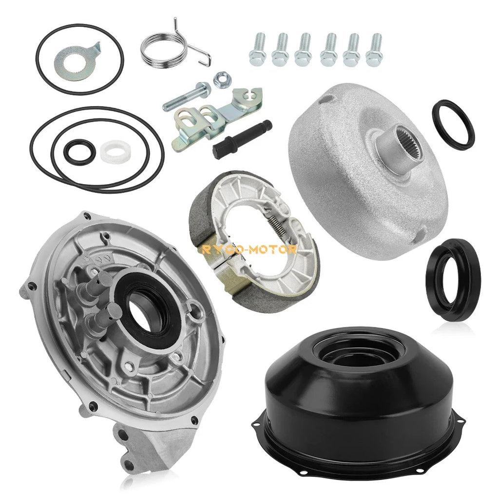 Set of 4 Rear Brake Plate Drum Hub Cover Shoes for Honda Rancher 420 (2007–2013)
