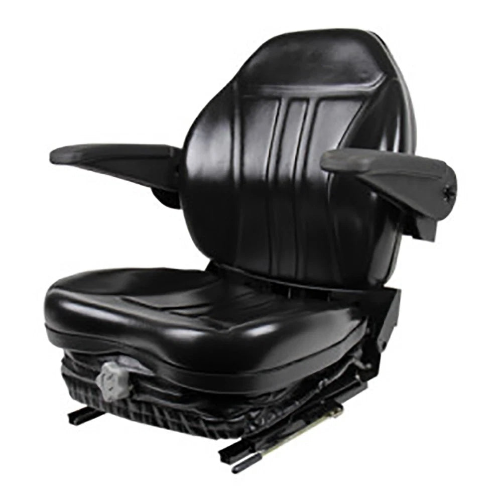 Black Suspension Seat with Armrests Fits Grasshopper Hustler ZTR Zero Turn Mower