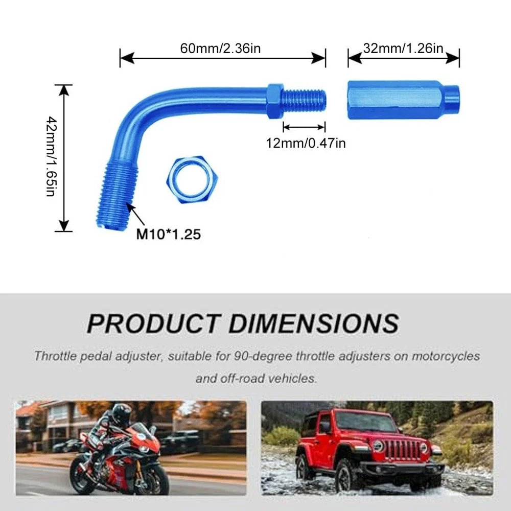 Throttle Cable Adjuster for Motorcycle Dirt Bike (90 Degree)