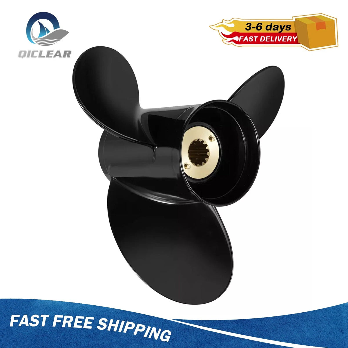 10 X 17 Outboard Boat Propeller Fit Mercury 25-70HP Engines 13 Spline Tooth - RH