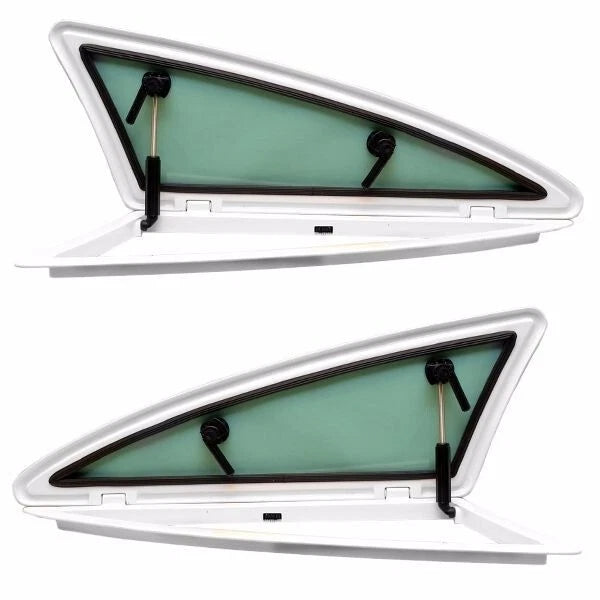 Bomar Boat Skylite Port Windows CDORAL-L/R-WGA - White Green (set of 2)