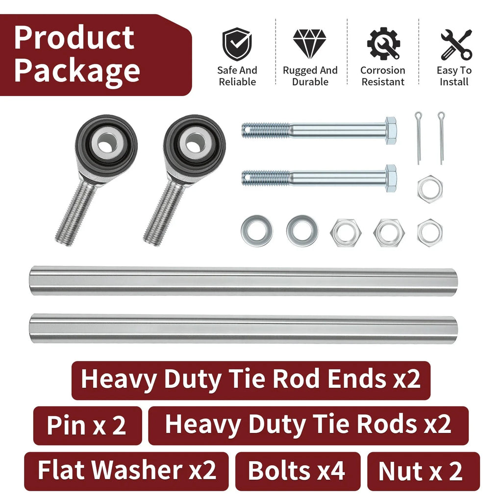 Heavy Duty Tie Rod & End Kit for Can-Am Maverick 1000 1000R (2013–2023) 709401427 709401125