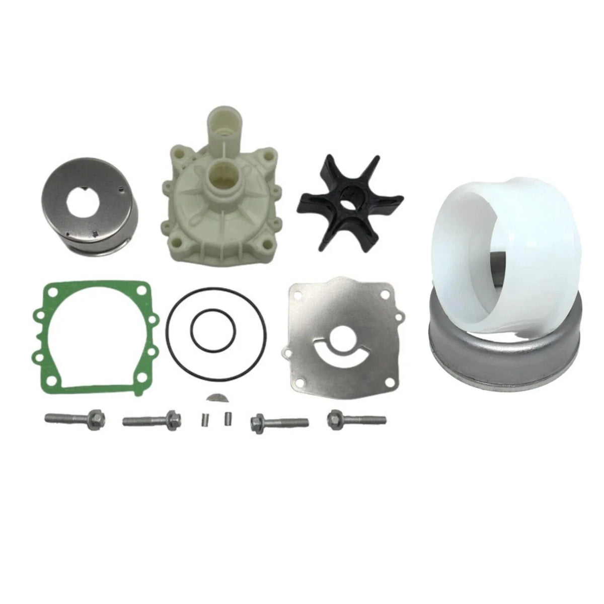 Water Pump Impeller Kit & Spacer Collar for Yamaha 150 175 200 225 250 (N/A)