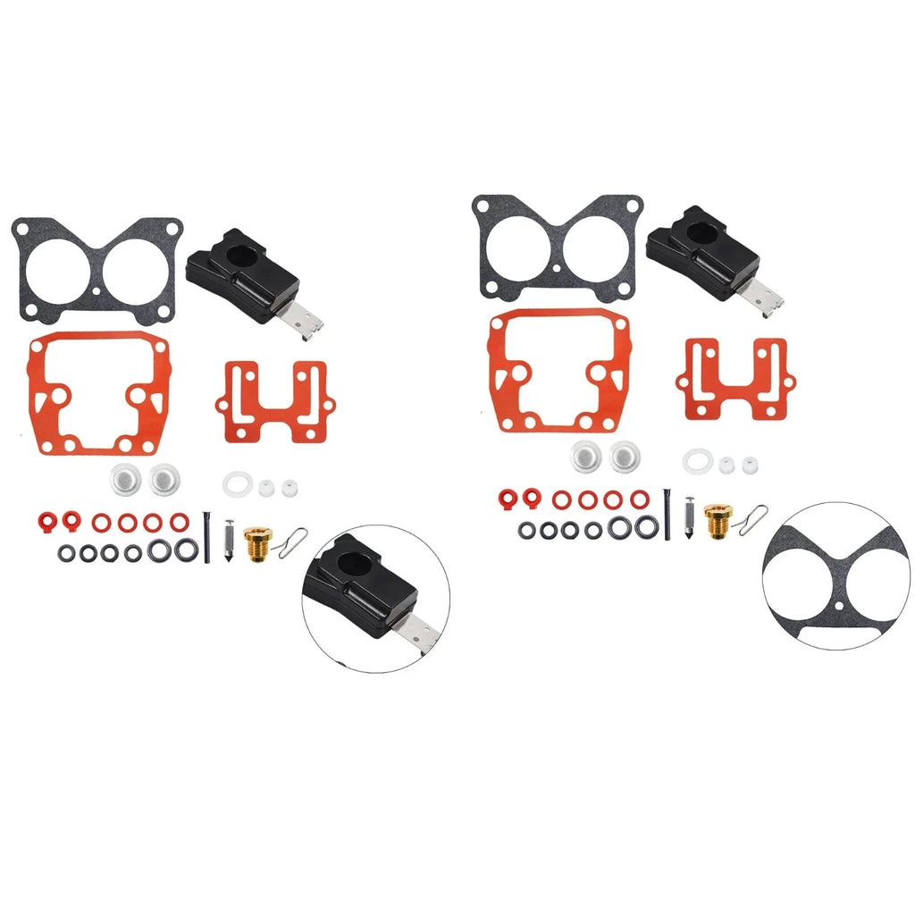2pc Carb Repair Rebuild Kit for Johnson Evinrude (0439076, 439076, 392550, 18-7046)