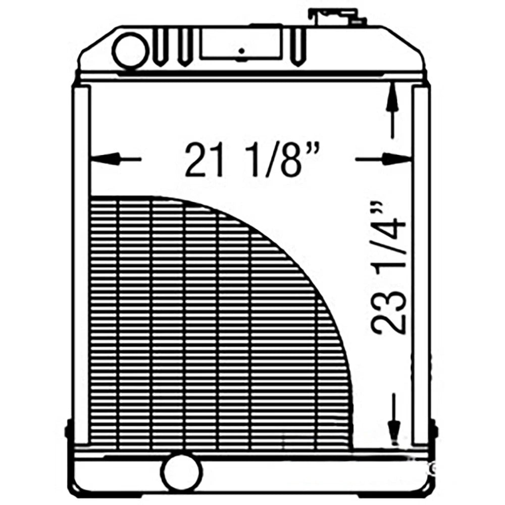 Radiator AT169770 Fits John Deere 410C 410D 415B 510B 510C 510D 515B 610B 610C