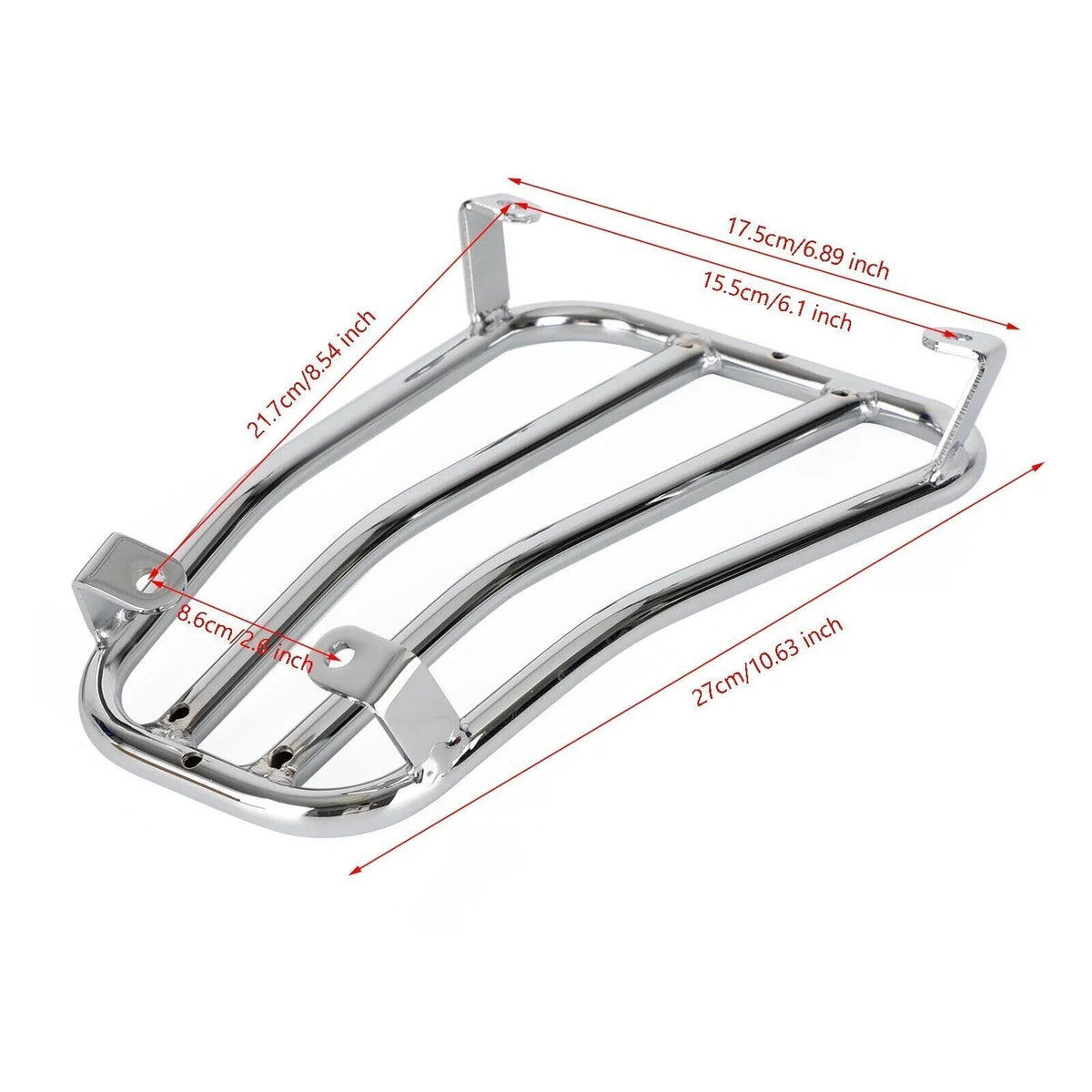 Chrome Floor Board Rack Carrier for Vespa 125 200 250 300 GTS GTV GT GTL (T9)