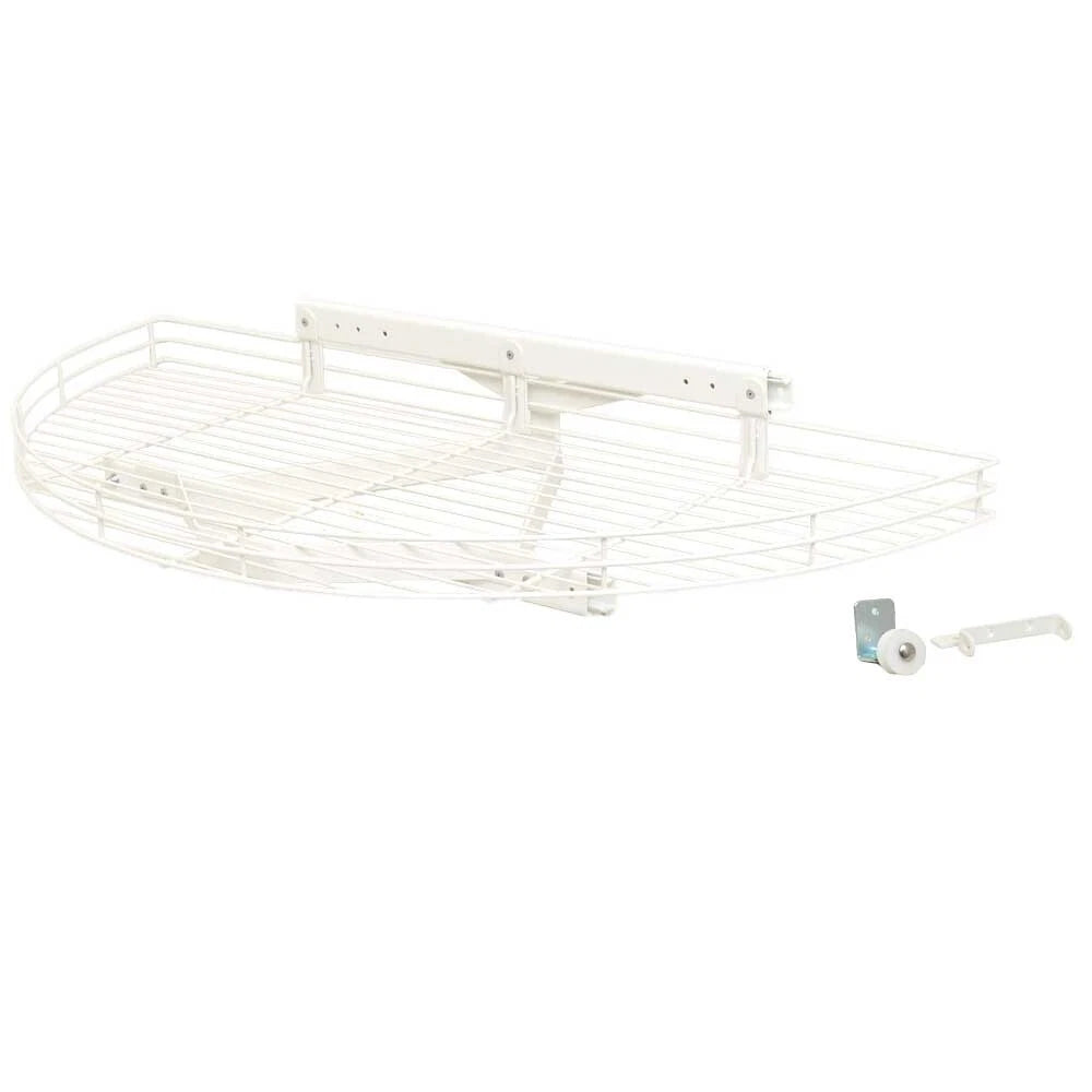 Marquis Boat Sliding Corner Shelf 7195301 - 35 X 18 Inch White Steel