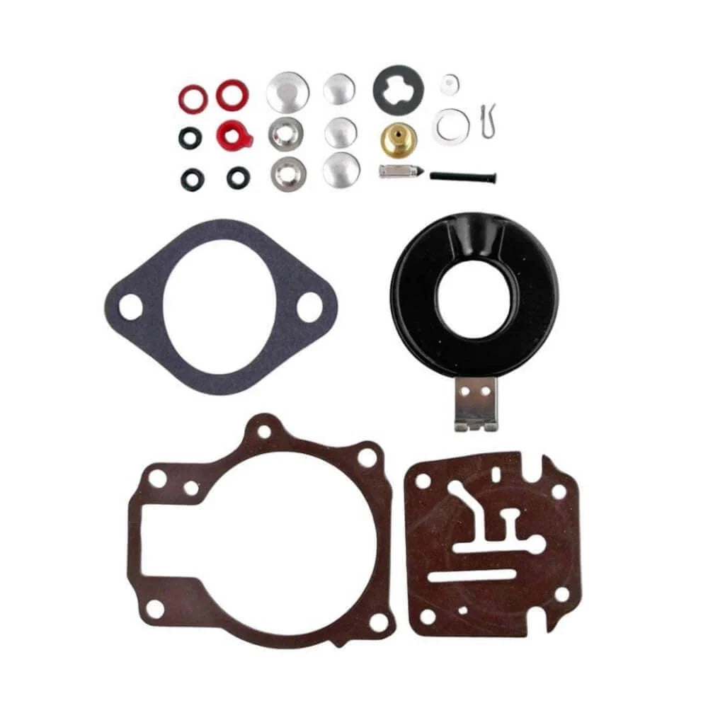Carburetor Rebuild Kit with Float for Johnson Evinrude 65 70 75 HP (N/A)
