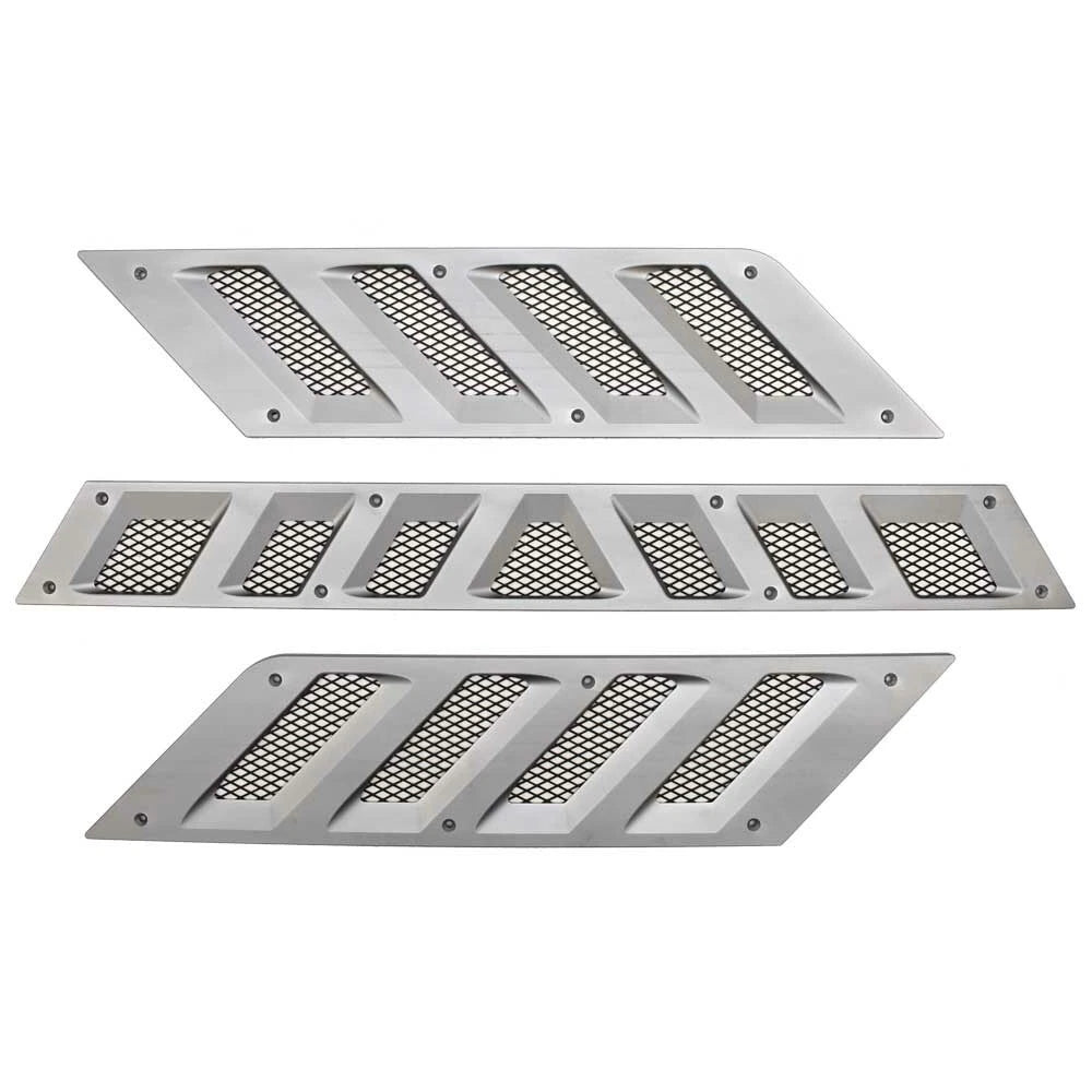 Supra Boat Vent Grille Covers 119225 - Gray with Black Mesh (set of 3)