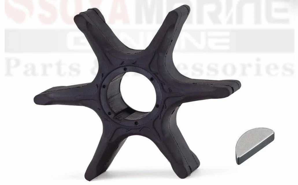 5pcs Water Pump Impeller with Key for Yamaha Mariner Outboard (6E5-44352-01)