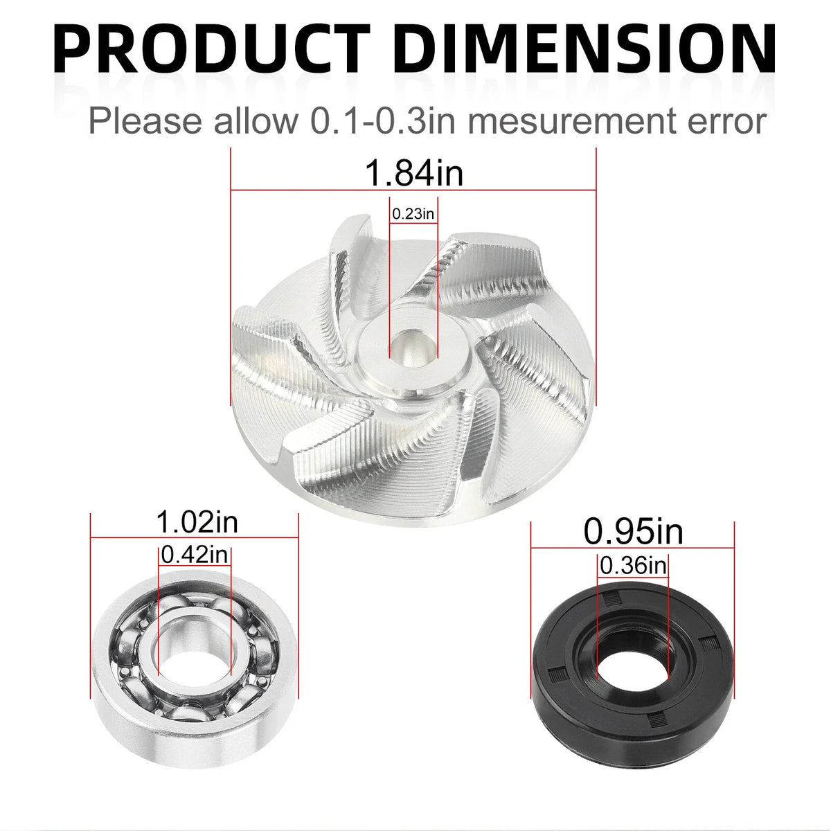 Water Pump Impeller Gasket Bearing Seal Kit for Polaris Xplorer 400 (1995–2002)