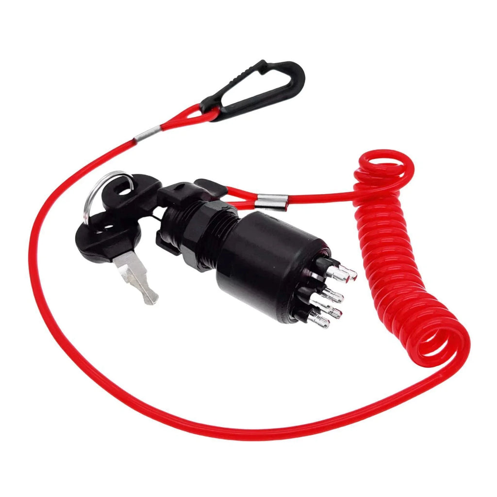 Ignition Switch Key w/ Lanyard for Johnson OMC Evinrude Boat (5005801)