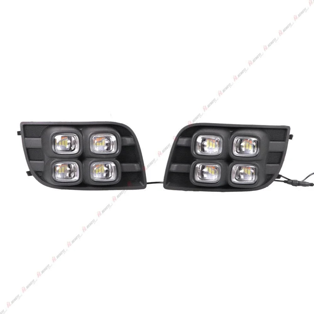 4X LED Fog Lamps for Toyota Sequoia (2007–2017) DRL with Blinker