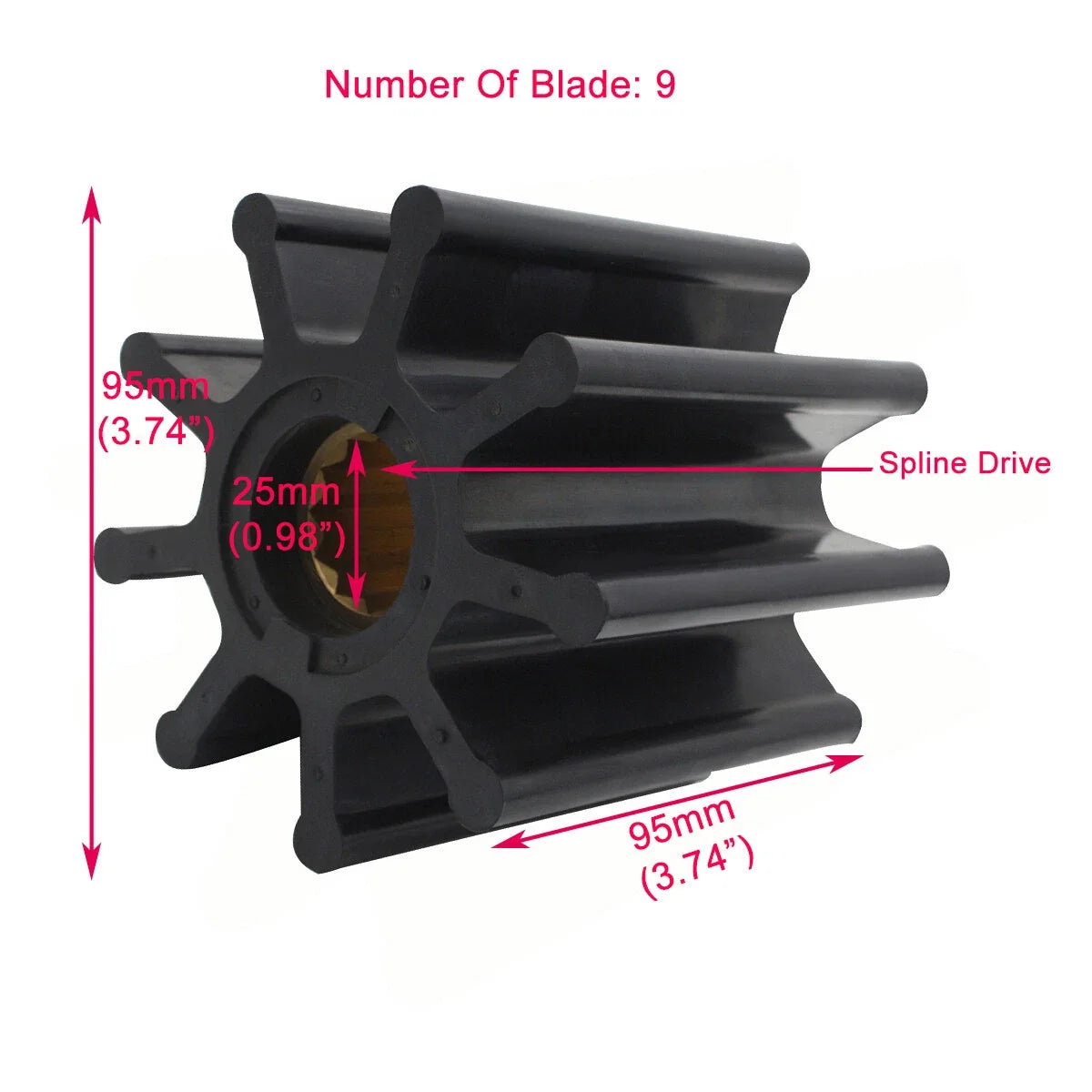 Water Pump Impeller for Yanmar (148687-42830, JMP 8250-01, DJ 090-09)