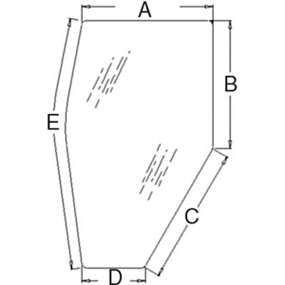 Glass 3A751-70770 Fits Kubota M4900 M5700 M6800 M8200 M9000