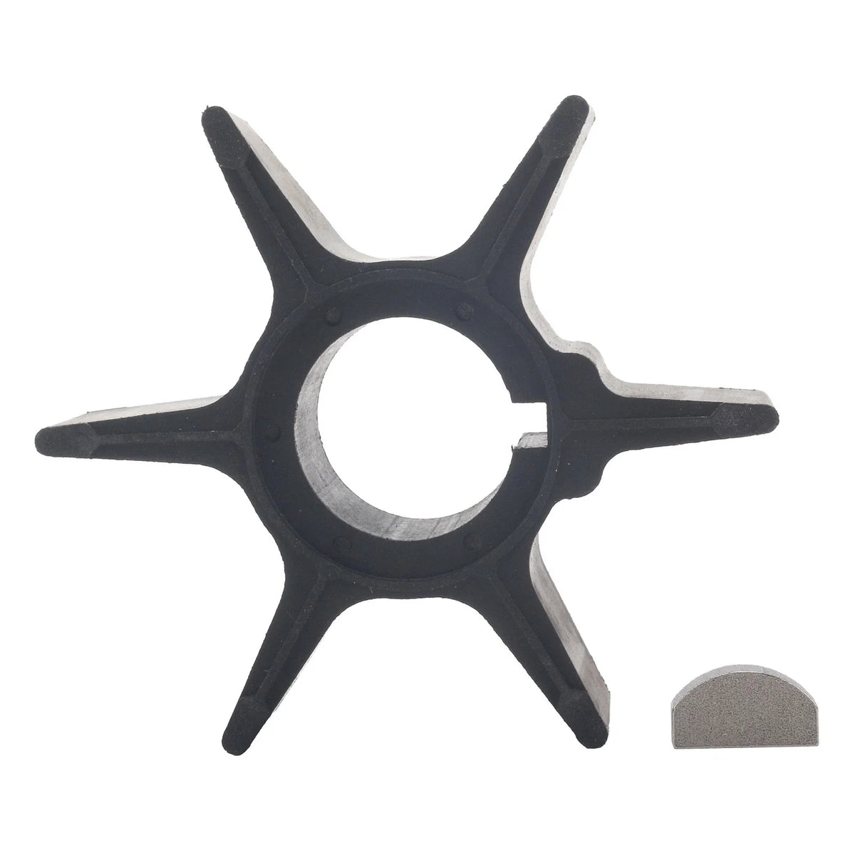 Water Pump Impeller & Key for Suzuki 50-85 HP 2-Stroke Outboard (17461-95302)