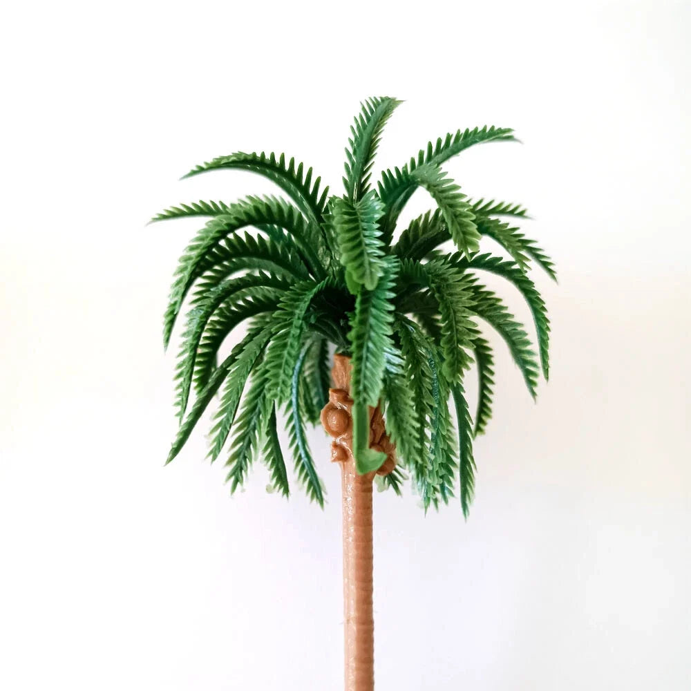 10pc Coconut Palm Tree Models for Landscape Garden Railway Scenery