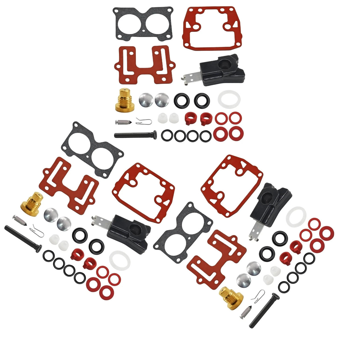 3pack Carburetor Rebuild Kit for Johnson Evinrude V6 150 155 175 185 200 235 HP