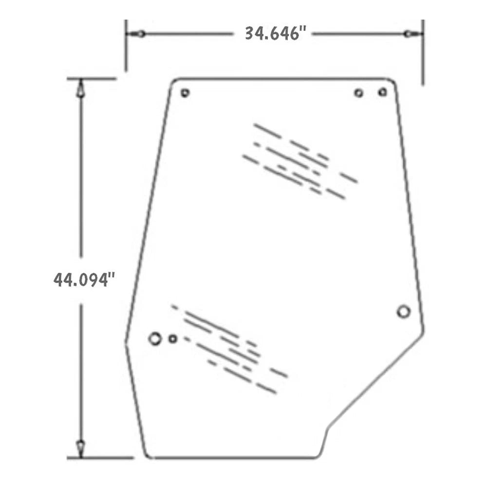 248724A1 LH Upper Door Glass Fits Case IH Tractor 5120 5130 5140 5150 5220 +