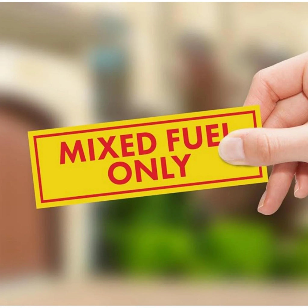 Mixed Fuel Only Vinyl Decal Sticker Label Weatherproof 2 x 6
