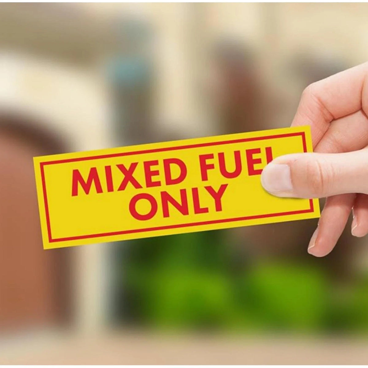 Mixed Fuel Only Vinyl Decal Sticker Label Weatherproof 2 x 6